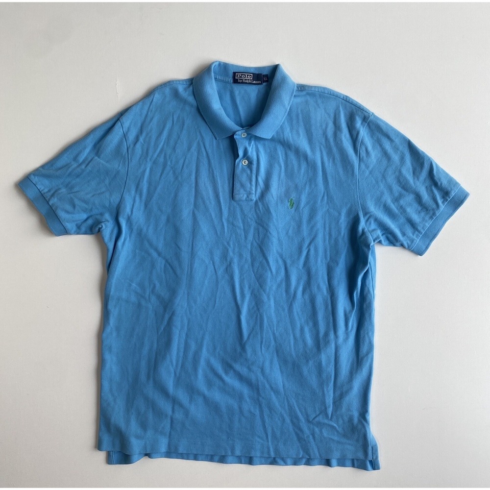 Polo Ralph Lauren VTG Light Blue Polo Shirt XL Golf Classiccore Pony Logo Men